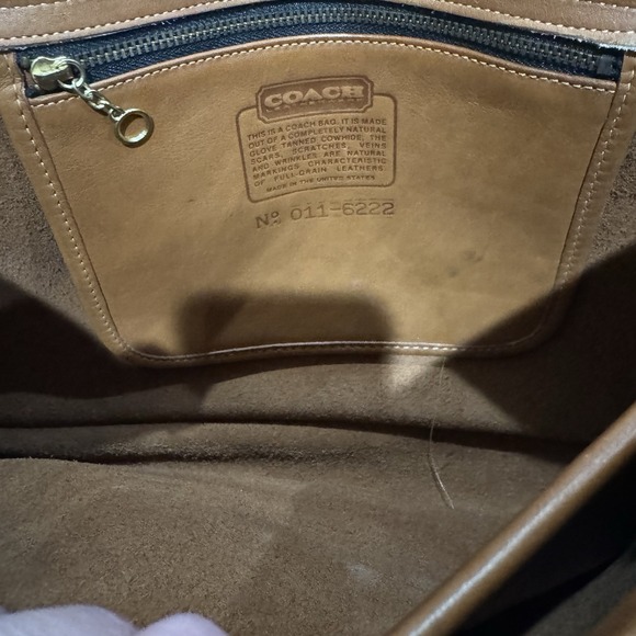 Coach Essex Vintage Briefcase British Tan Brown Leather Spring 80s USA Ship - Picture 4 of 16